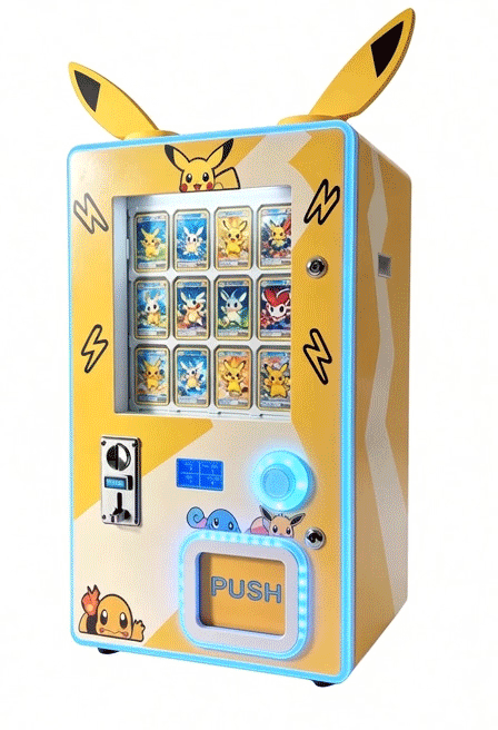 Hi-5 Tabletop Card Vending Machine Coin Operated Collectible Card Dispenser with LED Lights