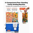 Commercial Quad Gumball - Capsules - Candy - Nuts - Gumball Machine 