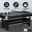 Spartan 6-ft Pool Table with Table Tennis Top - Black with Red Felt 