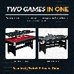 Spartan 6-ft Pool Table with Table Tennis Top - Black with Red Felt 