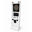 Take Aim White Electronic Dart Machine – Color WHITE Commercial Coin-Operated with Free Play & Online Play Options 